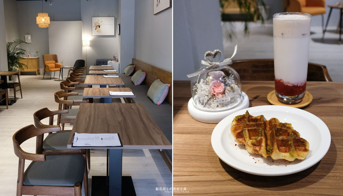 台中西屯│查壹茶-中科商圈咖啡館，在舒適空間裡享用可頌鬆餅